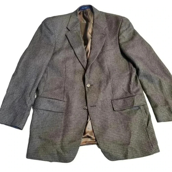 Chaps Ralph Lauren Mens Sz 44 Reg 3-Button Lined Double Vent Blazer Virgin Wool - Picture 4 of 11